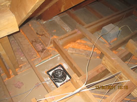 Attic floor air sealing examples